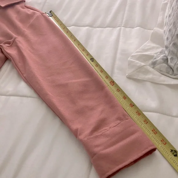 LuLaRoe Abigail XS solid dusty rose oversized light shacket w/ side pockets - Picture 6 of 9